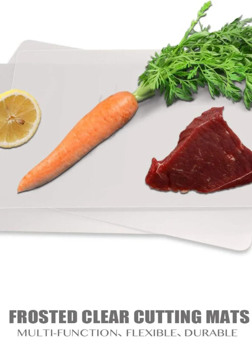Fotouzy 4 Pack Flexible Plastic Cutting Boards 15 x 12 Frosted Clear BPA-Free